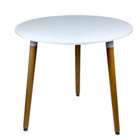 طاولة دائرية مودرن بأرجل خشبية