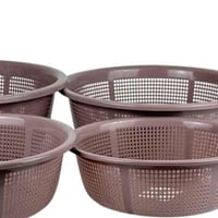 طقم مصافي بلاستيك بني – 4 قطع