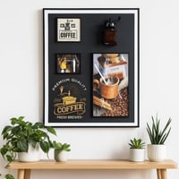 لوحة جدارية بتصميم قهوة كلاسيكي