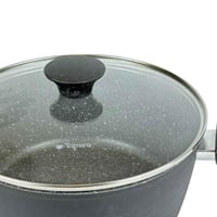 قدر طهي غير لاصق بغطاء زجاجي -توغنـانا -24سم