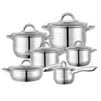 طقم قدور ستانليس ستيل كبير-12 قطعه