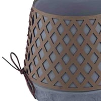 أصيص زرع سيراميك بتصميم شبكي أنيق – حجم كبير