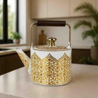 ابريق شاي منقش بلذهبي 1 لتر