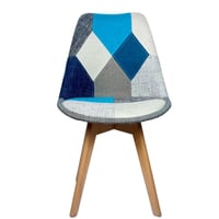 كرسي باتشورك عصري بدرجات الأزرق والرمادي