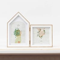 إطار صور خشبي جديد بتصميم صندوق ظل، يحتوي على مفصل...