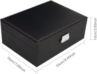 صندوق مجوهرات أنيق بطبقتين — تصميم محمول ومثالي لل...