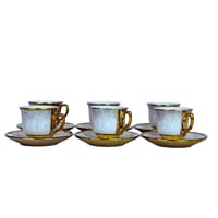 طقم اكواب مزخرفة ـ 6 اكواب مع سيسر