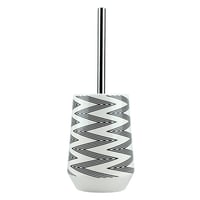 فرشاة حمام بتصميم عصري بخطوط متعرجة سوداء