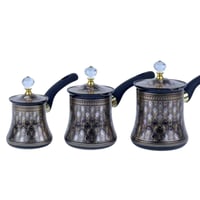 ركوة قهوة تركية – طقم 3 حبات – متعددة الاستخدام