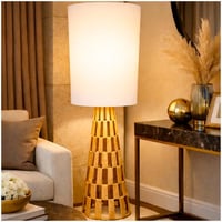 ابجورة ارضية فاخرة بقاعدة راتان طبيعية