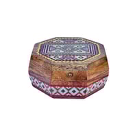 طقم صناديق خشبية مزخرفة -قطعتين