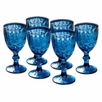 طقم اكواب زجاج شفاف ست قطع