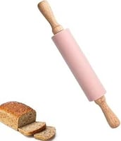 فرّادة عجين سيليكون بمقابض خشبية – 15 إنش