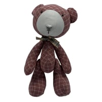 دب قماشي كلاسيكي بفيونكة أنيقة