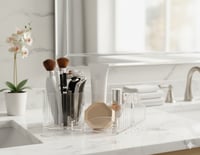 منظم الأكريليك العصري لفرش المكياج وأدوات التجميل