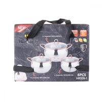 طقم اواني HausRoland ستانليس ستيل عالي الجودة-6قطع...