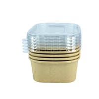 علبة كرافت مستطيلة مع غطاء بلاستيكي شفاف