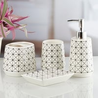 طقم إكسسوارات حمام فاخر من 4 قطع