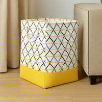 سلة تخزين قماشية بنمط هندسي
