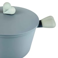 قدر جرانيت رمادي بمقابض على شكل قلب – 2.4 لتر