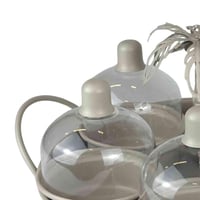 طقم تقديم فاخر بغطاء اكريلك وتصميم نخلة - 6 قطع