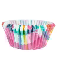 أكواب ورقية للكب كيك بتصاميم ملونة