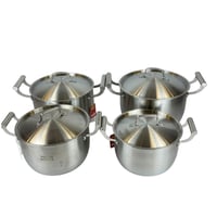 قدر ألمنيوم فاخر بغطاء ستانلس ستيل 304