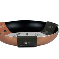 مقلاة نحاسية غير لاصقة بمقبض مريح -26سم