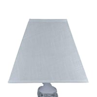 مصباح طاولة كلاسيكي بقاعدة زجاجية مزدوجة