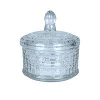 علبة تخزين زجاجية شفافة