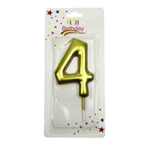 شمع أرقام ذهبي لعيد الميلاد