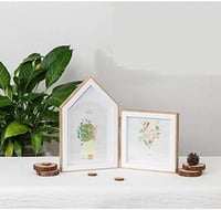 إطار صور خشبي جديد بتصميم صندوق ظل، يحتوي على مفصل...