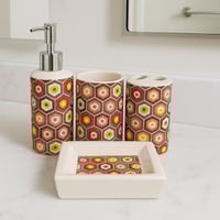 طقم إكسسوارات حمام فاخر من 4 قطع