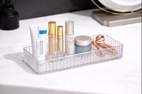 منظم اكريليك شفاف مستطيل كبير متعدد الاستخدامات