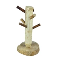 حامل أكواب خشبي بتصميم طبيعي