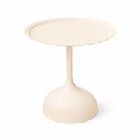 طاولة جانبية معدنية بتصميم عصري بحافة مرتفعة