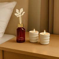 طقم عطرية جاردينيا مع شموع ديكور