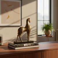 تمثال زيبرا جولد– لمسة برية بلمعان ذهبي عتيق