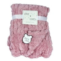 بطانية أطفال ناعمة بلون وردي وأزرق