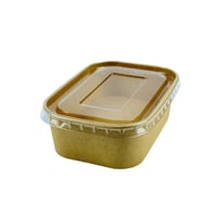 علبة كرافت مستطيلة مع غطاء بلاستيكي شفاف