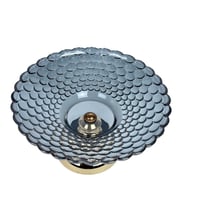 حامل فواكه زجاجي بقاعدة ذهبية فاخرة