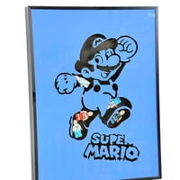 لوحة فنية بتصميم سوبر ماريو ثلاثي الأبعاد