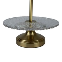 ستاند تقديم بطبقة واحدة مع إضاءة علوية خافتة