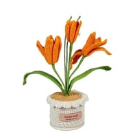 زهور حياكة يدوية