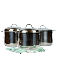 طقم قدور ستانليس ستيل-3قطع- Hausroland