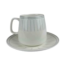 طقم فناجين قهوة سيراميك بخطوط أنيقة – 6 قطع