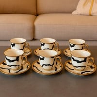 طقم اكواب مزخرفة - 12 قطعة