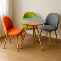 طقم طاولة مع 3 كراسي ملونة