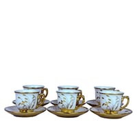 طقم اكواب مزخرفة ـ 6 اكواب مع سيسر