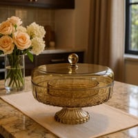 طبق مكسرات بغطاء